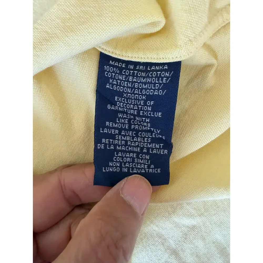 Ralph Lauren teen Size 2-(12-14)- slim fit yellow cotton Shirt, women Sz- 2-4